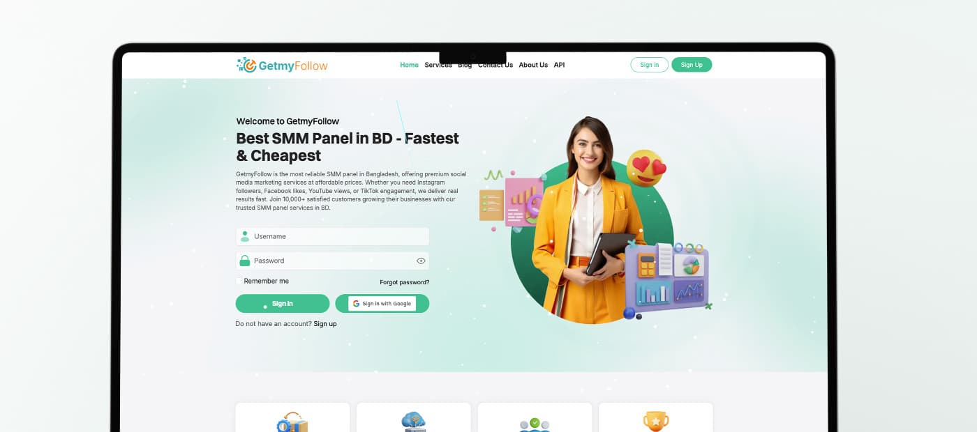 Portfolio preview for getmyfollow